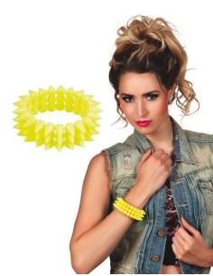 Bracelet triple jaune - de haute qualité, idéal pour le carnaval, les fêtes à thème et les événements spéciaux